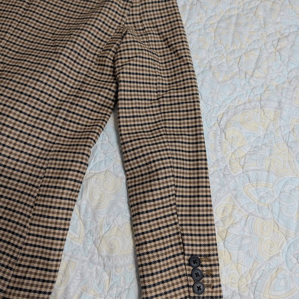 Free Assembly Houndstooth Plaid Blazer Womens Small Oversized Lined Classic - Picture 5 of 14